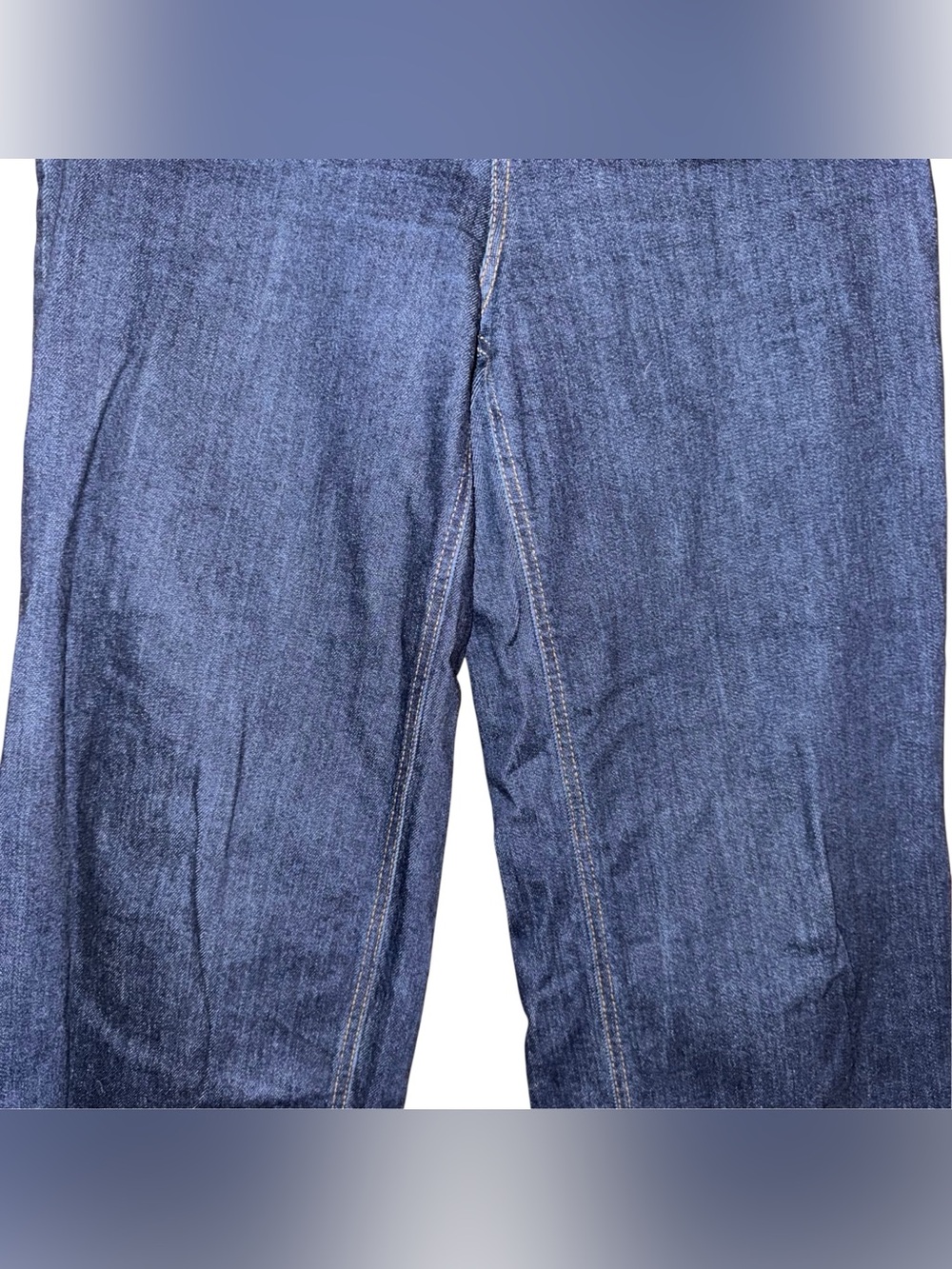 OAT NY High Rise Wide Leg Jeans Dark Blue Raw Hems Size 10/30 - Picture 7 of 15